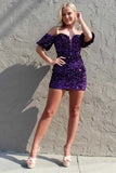 LTP1408,Off the shoulder sequin homecoming dresses bodycon cocktail HZ0307