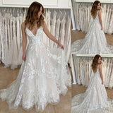 LTP0802,Light champagne applique tulle wedding gown spaghetti straps bridal HZ0307