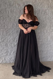Sweetheart Appliques Chiffon Split Long Evening Prom HZ0307