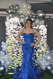 Tiffany Blue Sequin Mermaid Long Party HZ0307